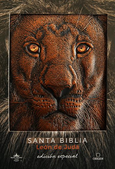 Biblia Reina Valera 1960 Letra Grande Ultrafina – Edición León de Judá en Bronce 3D
